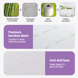 Mattress Toppers: Giselle 8cm Memory Foam Mattress Topper Lavender Infused Bamboo Cover 7-Zone King Single
