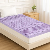 Mattress Toppers: Giselle 8cm Memory Foam Mattress Topper Lavender Infused Bamboo Cover 7-Zone Single