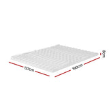 Mattress Toppers: Giselle Bedding Memory Foam Mattress Topper 7-Zone Airflow Pad 8cm Double White