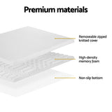 Mattress Toppers: Giselle Bedding Memory Foam Mattress Topper 7-Zone Airflow Pad 8cm Double White