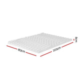 Mattress Toppers: Giselle Bedding Memory Foam Mattress Topper 7-Zone Airflow Pad 8cm King White