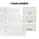 Mattress Toppers: Giselle Bedding Memory Foam Mattress Topper 7-Zone Airflow Pad 8cm King White