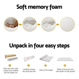 Mattress Toppers: Giselle Bedding Memory Foam Mattress Topper 7-Zone Airflow Pad 8cm King White