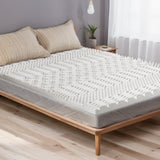 Mattress Toppers: Giselle Bedding Memory Foam Mattress Topper 7-Zone Airflow Pad 8cm King White