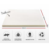 Mattress Toppers: Giselle Bedding Memory Foam Mattress Topper 8cm Double