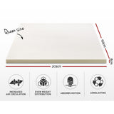 Mattress Toppers: Giselle Bedding Memory Foam Mattress Topper 8cm Queen