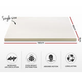 Mattress Toppers: Giselle Bedding Memory Foam Mattress Topper 8cm Single