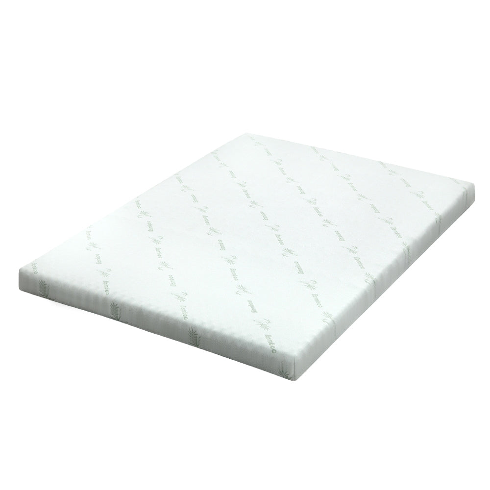 Mattress Toppers: Giselle Bedding Memory Foam Mattress Topper Cool Gel Bed Mat Bamboo 10cm King