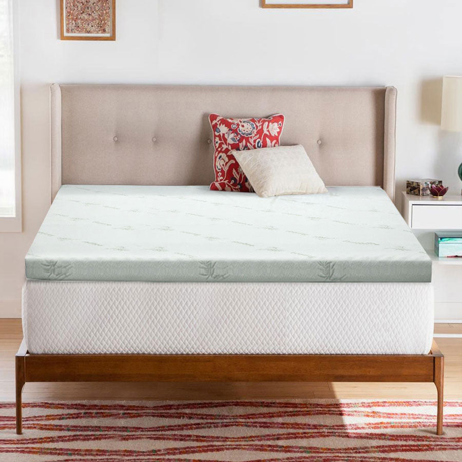 Mattress Toppers: Giselle Bedding Memory Foam Mattress Topper Cool Gel 10cm Queen