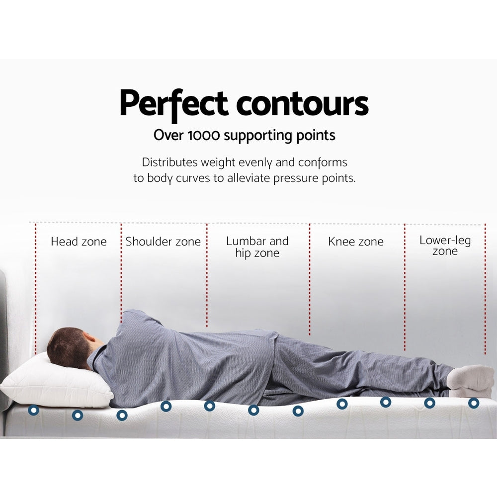 Mattress Toppers: Giselle Bedding Memory Foam Mattress Topper Cool Gel 10cm Queen