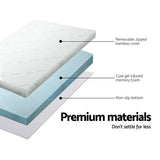 Mattress Toppers: Giselle Bedding Memory Foam Mattress Topper Cool Gel 10cm Queen