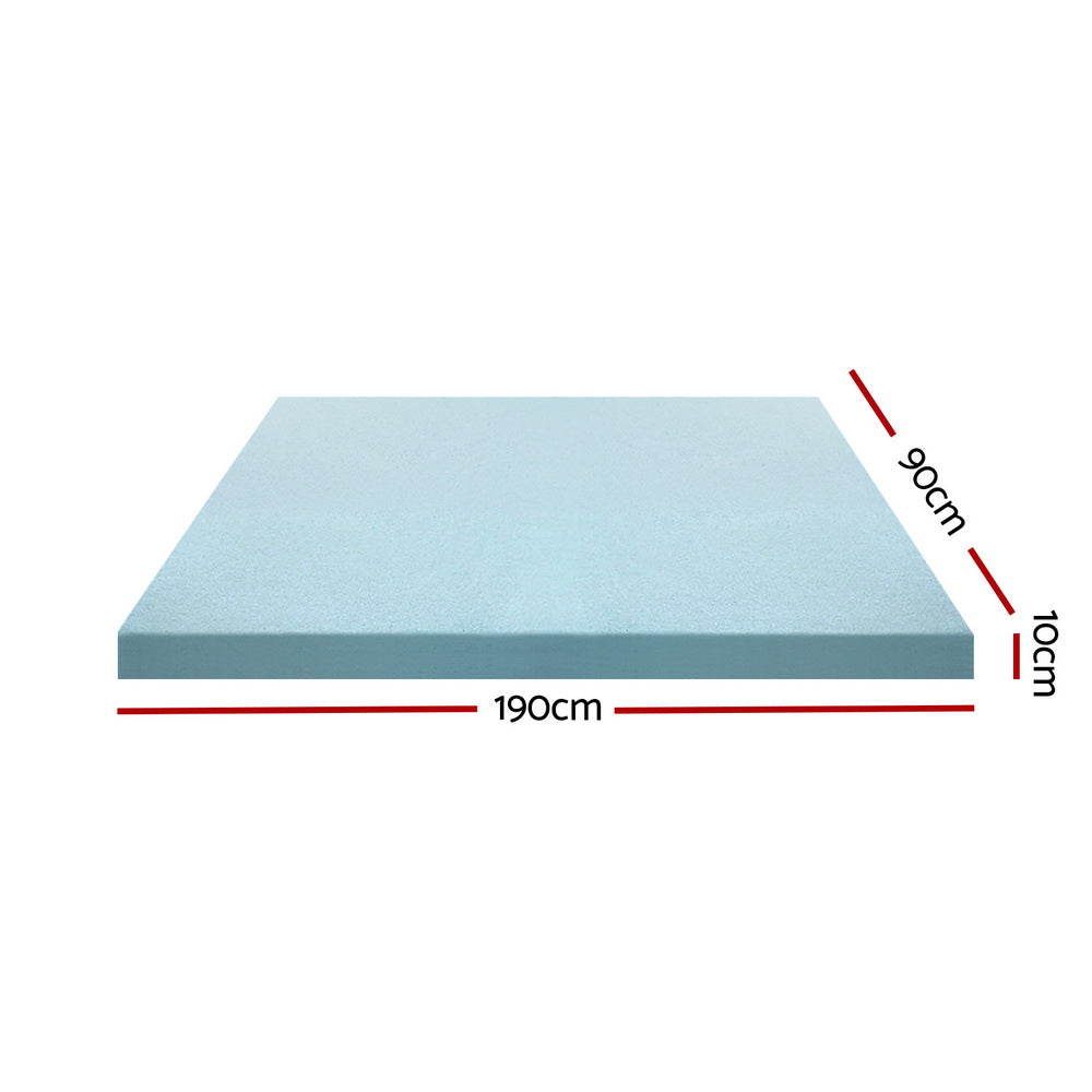 Mattress Toppers: Giselle Bedding Memory Foam Mattress Topper Cool Gel Bed Mat Bamboo 10cm Single