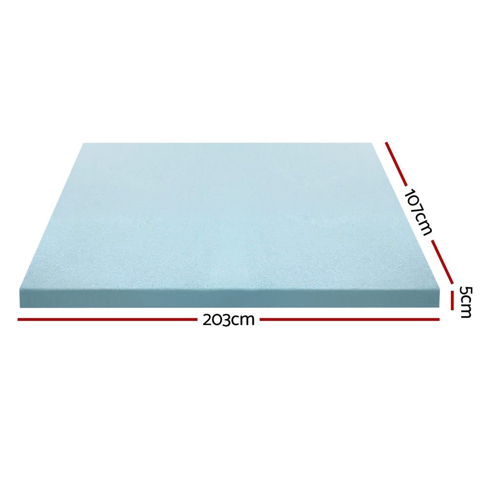 Mattress Toppers: Giselle Bedding Memory Foam Mattress Topper Cool Gel 5cm King Single