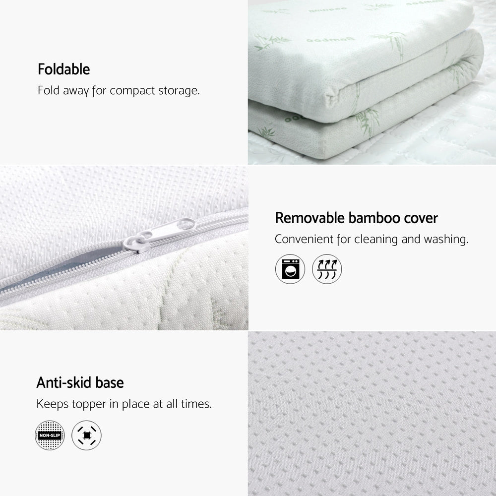 Mattress Toppers: Giselle Bedding Memory Foam Mattress Topper Cool Gel 5cm King Single