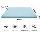 Mattress Toppers: Giselle Bedding Memory Foam Mattress Topper Cool Gel 8cm Queen
