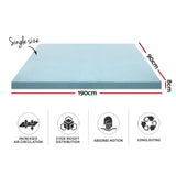 Mattress Toppers: Giselle Bedding Memory Foam Mattress Topper Cool Gel 8cm Single