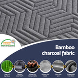 Giselle 8cm Memory Foam Mattress Topper Gel Dual Layer Foam Bamboo Queen