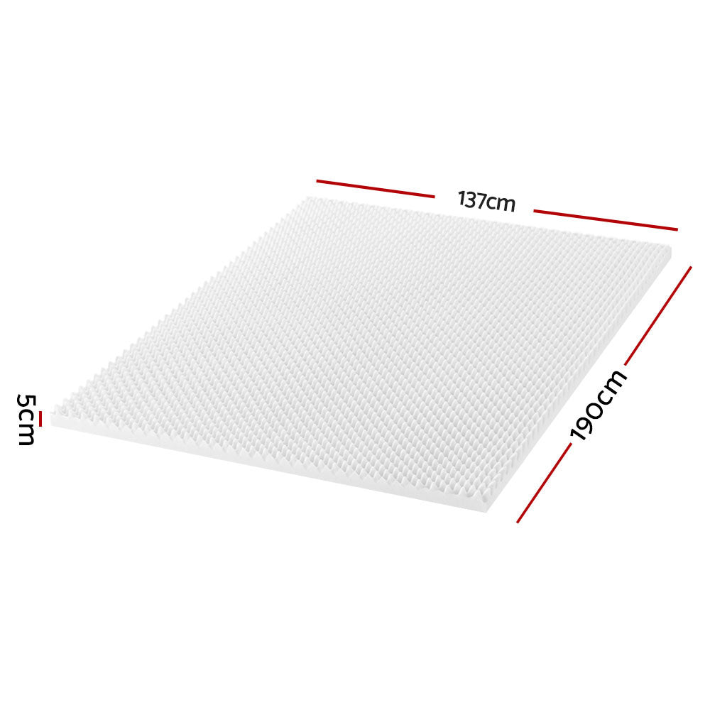 Mattress Toppers: Giselle Bedding Foam Mattress Topper Egg Crate 5cm Double