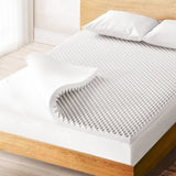 Mattress Toppers: Giselle Bedding Memory Foam Mattress Topper Egg Crate 5cm Queen