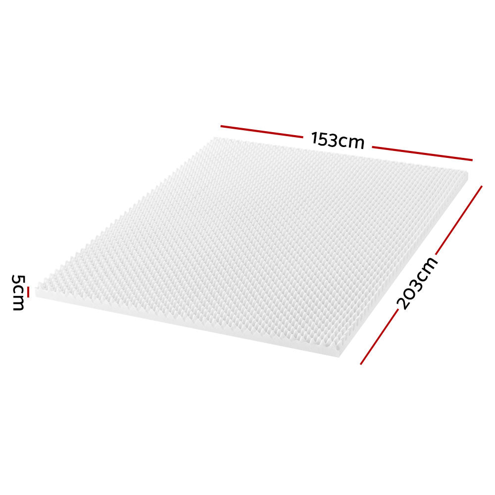 Mattress Toppers: Giselle Bedding Memory Foam Mattress Topper Egg Crate 5cm Queen