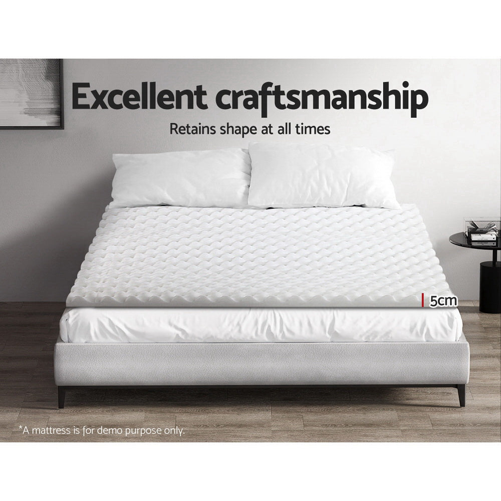 Mattress Toppers: Giselle Bedding Memory Foam Mattress Topper Egg Crate 5cm Single