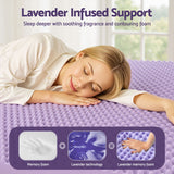 Mattress Toppers: Giselle 5cm Memory Foam Mattress Topper Lavender Infused Egg Crate Pad Mat Double