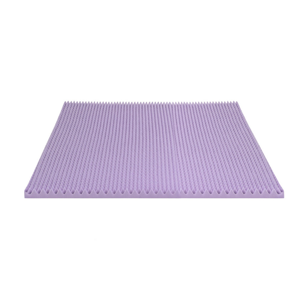 Mattress Toppers: Giselle 5cm Memory Foam Mattress Topper Lavender Infused Egg Crate Pad Mat King
