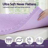 Mattress Toppers: Giselle 5cm Memory Foam Mattress Topper Lavender Infused Egg Crate King Single