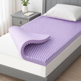 Mattress Toppers: Giselle 5cm Memory Foam Mattress Topper Lavender Infused Egg Crate Pad Mat Single