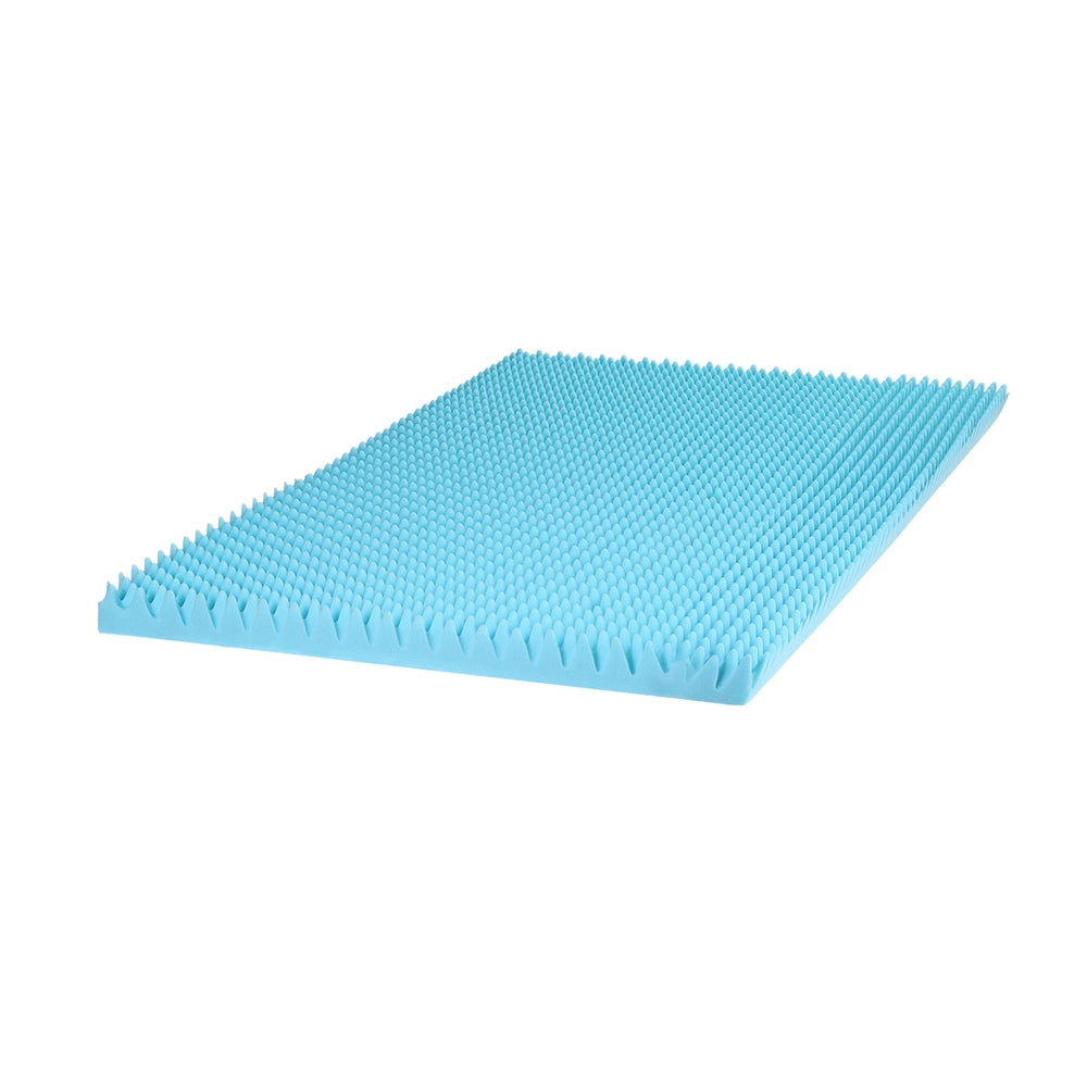 Mattress Toppers: Giselle 8cm Memory Foam Mattress Topper Gel Egg Crate Foam Bamboo Single