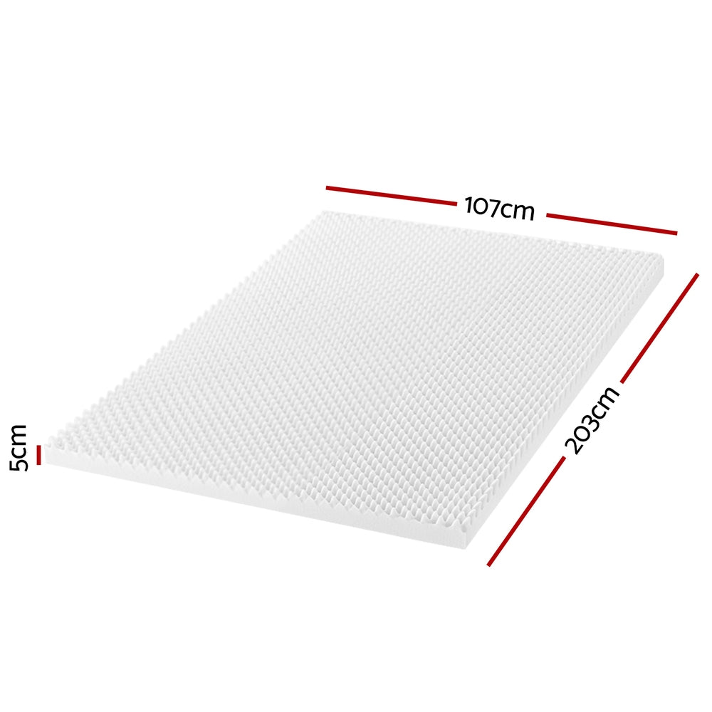 Mattress Toppers: Giselle Bedding Memory Foam Mattress Topper Egg Crate 5cm King Single