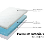 Mattress Toppers: Giselle Bedding Memory Foam Mattress Topper Gel 5cm Queen