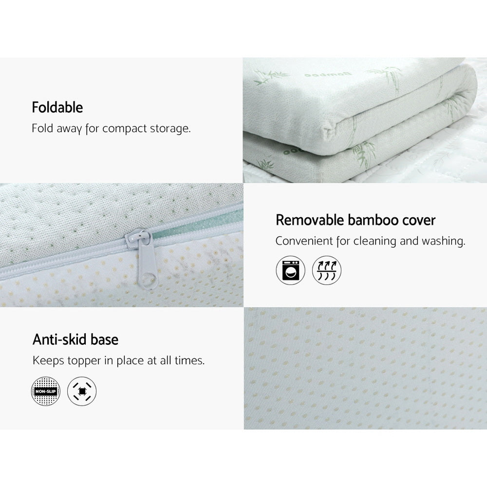 Mattress Toppers: Giselle Bedding Memory Foam Mattress Topper Gel 5cm Queen