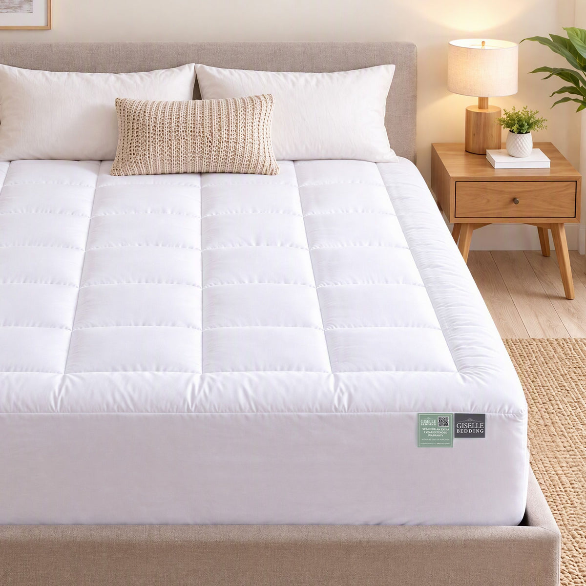 Giselle 5cm Double Memory Foam Mattress Topper Pillow Top with Gel Foam