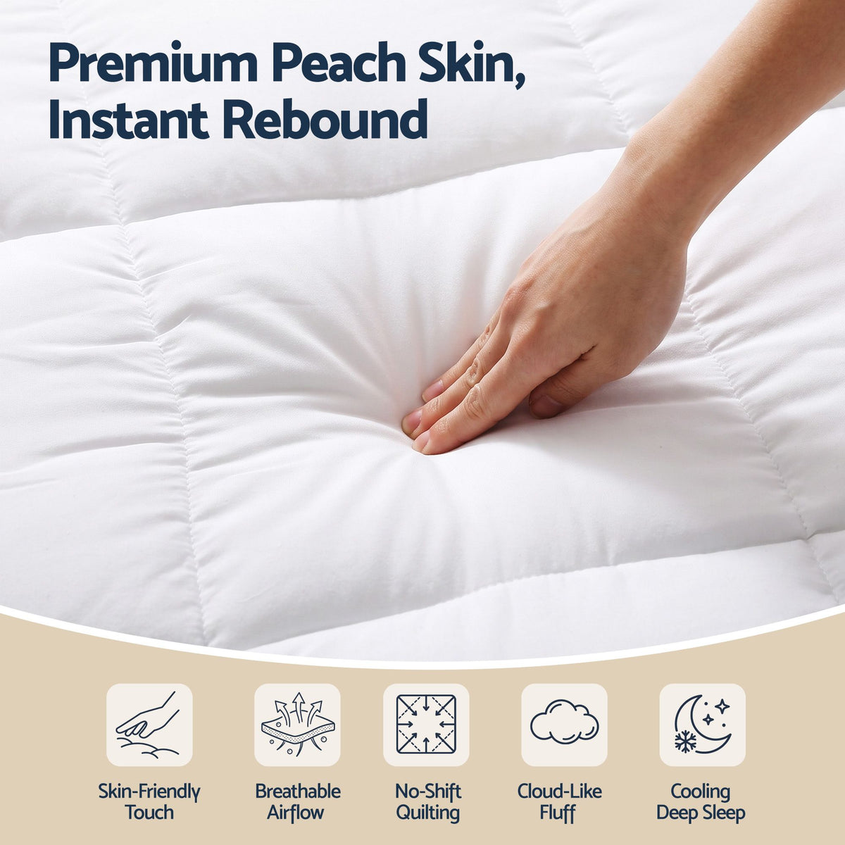 Giselle 8cm Queen Memory Foam Mattress Topper Pillow Top with Gel Foam
