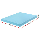Giselle 12cm Memory Foam Mattress Topper Ventilated Cool Gel Bamboo Cover Double