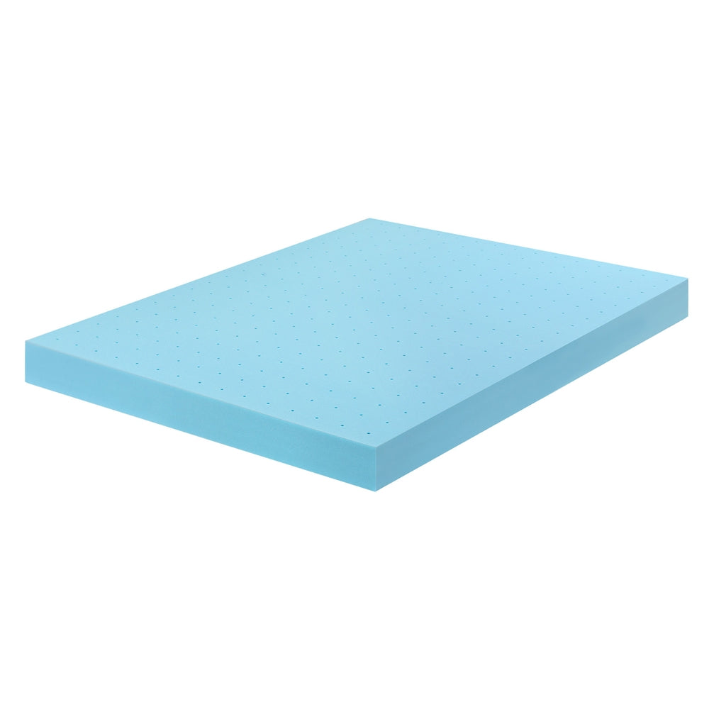 Mattress Toppers: Giselle 12cm Memory Foam Mattress Topper Ventilated Cool Gel Bamboo Cover Queen