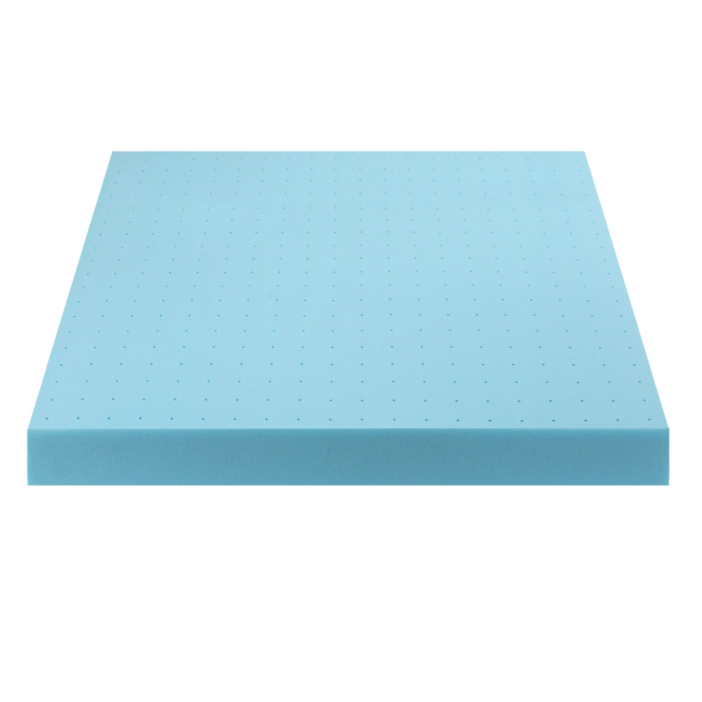 Mattress Toppers: Giselle 12cm Memory Foam Mattress Topper Ventilated Cool Gel Bamboo Cover Queen