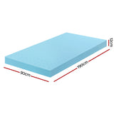 Giselle 12cm Memory Foam Mattress Topper Ventilated Cool Gel Bamboo Cover Single