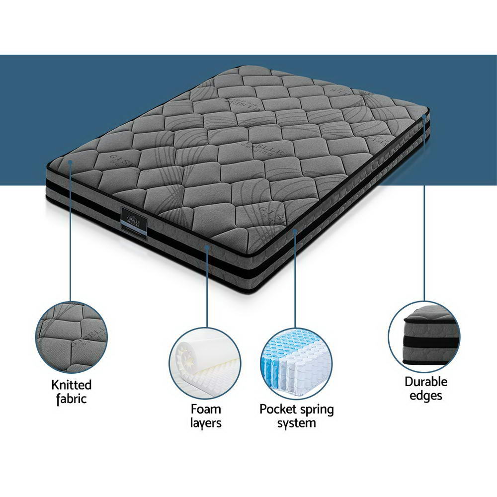 Single Mattress: Giselle Bedding 22cm Mattress Medium Firm Single