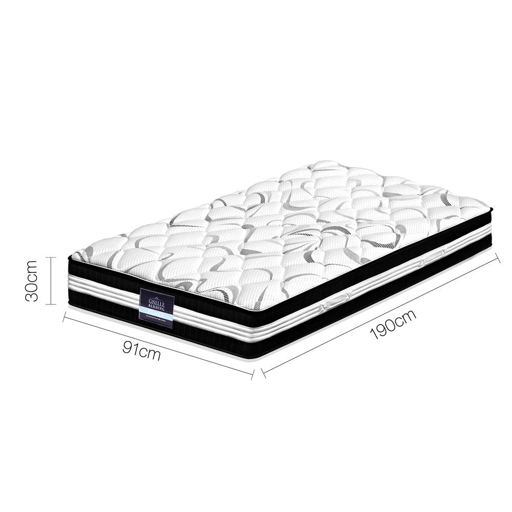 Single Mattress: Giselle Bedding 30cm Mattress Medium Firm Single