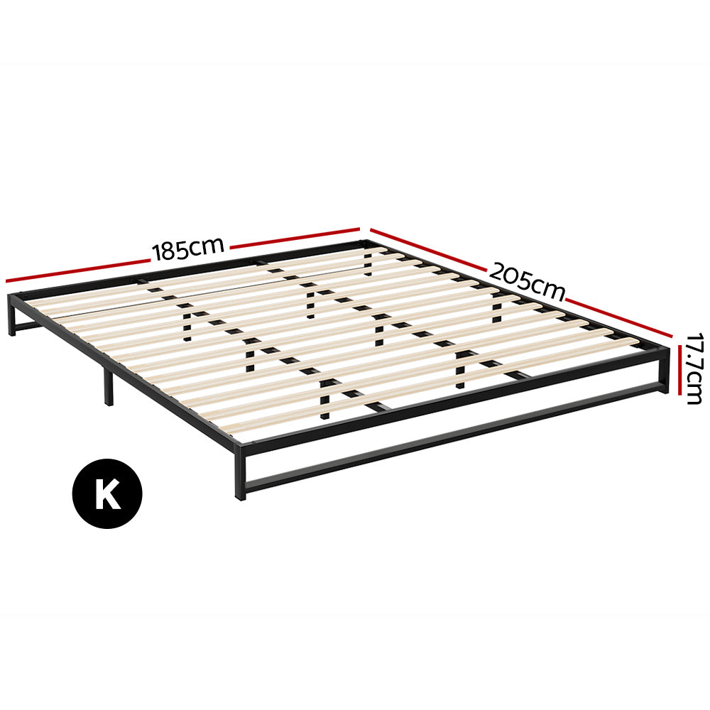 Beds & Bed Frames: Artiss Bed Frame King Size Metal BERU