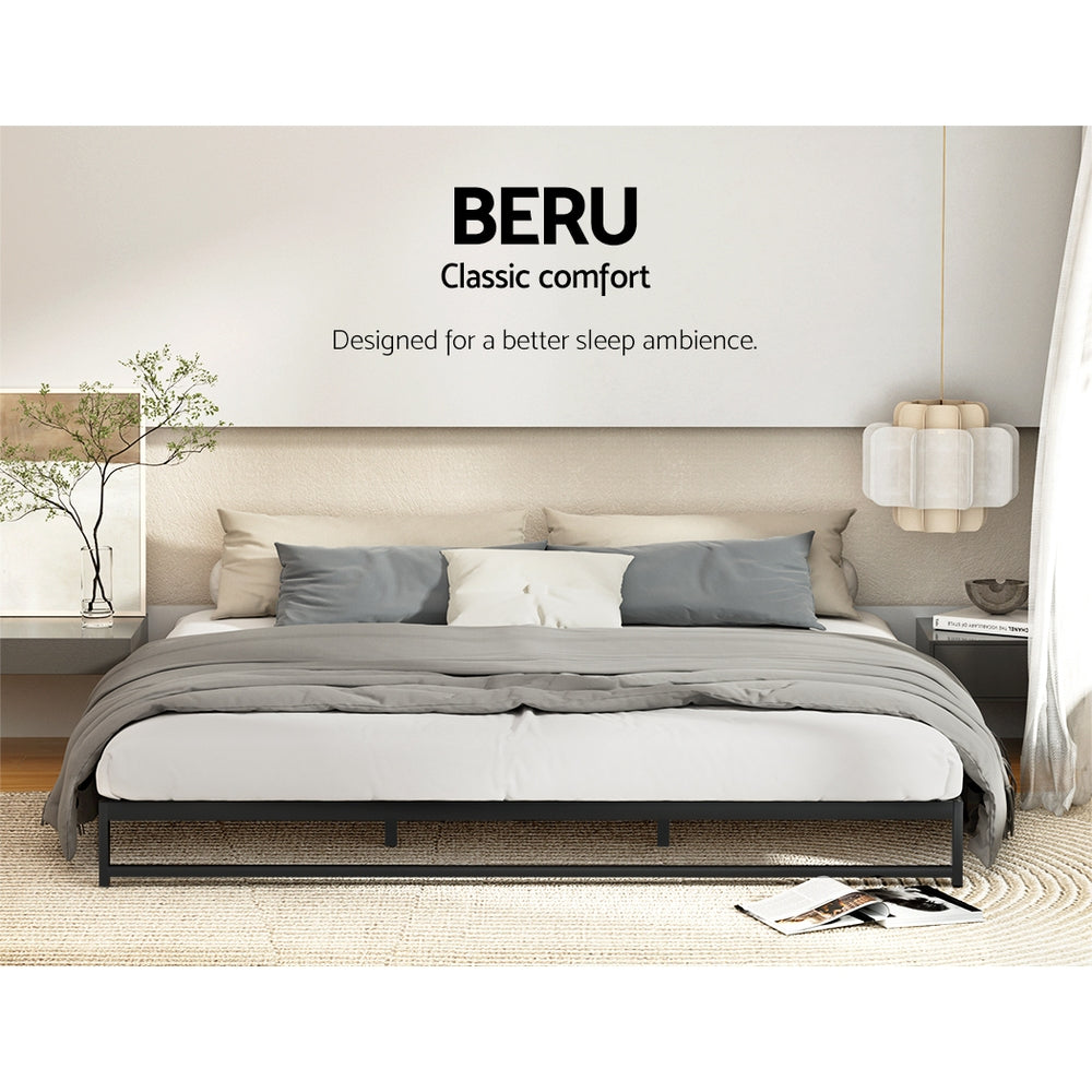 Beds & Bed Frames: Artiss Bed Frame King Size Metal BERU