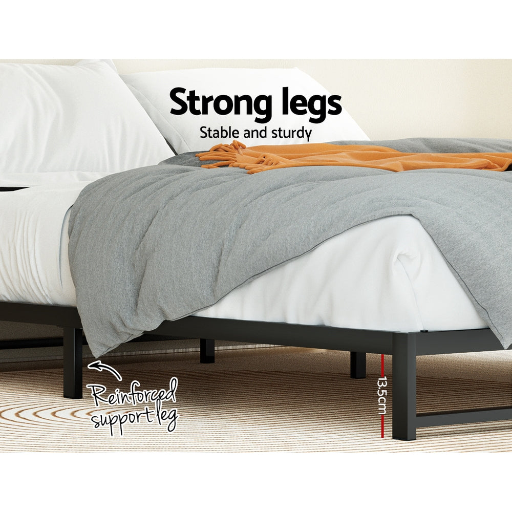 Beds & Bed Frames: Artiss Bed Frame King Size Metal BERU