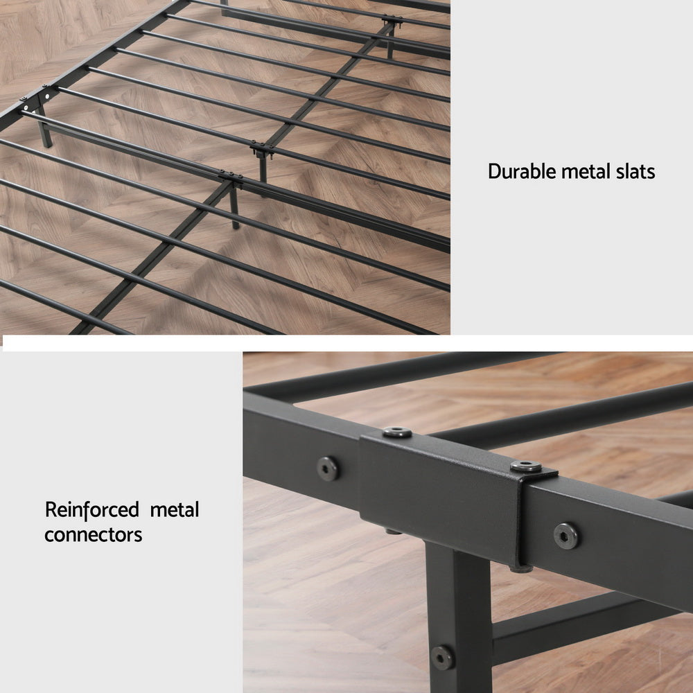Beds & Bed Frames: Artiss Bed Frame King Size Metal Bed Frame DANE