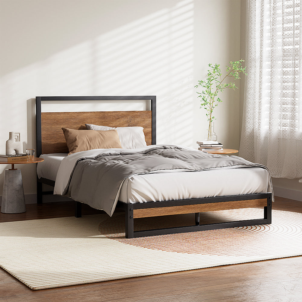 Beds & Bed Frames: Artiss Bed Frame Metal Bed Frame DANE - King Single