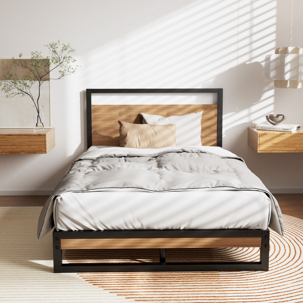 Beds & Bed Frames: Artiss Bed Frame Metal Bed Frame DANE - King Single