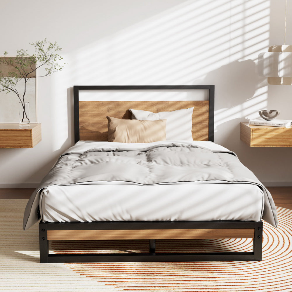 Beds & Bed Frames: Artiss Bed Frame Single Size Metal Bed Frame DANE