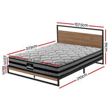 Beds & Bed Frames: Artiss Bed Frame Queen Size Metal Frame DANE with Mattress
