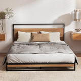 Beds & Bed Frames: Artiss Bed Frame Queen Size Metal Frame DANE with Mattress